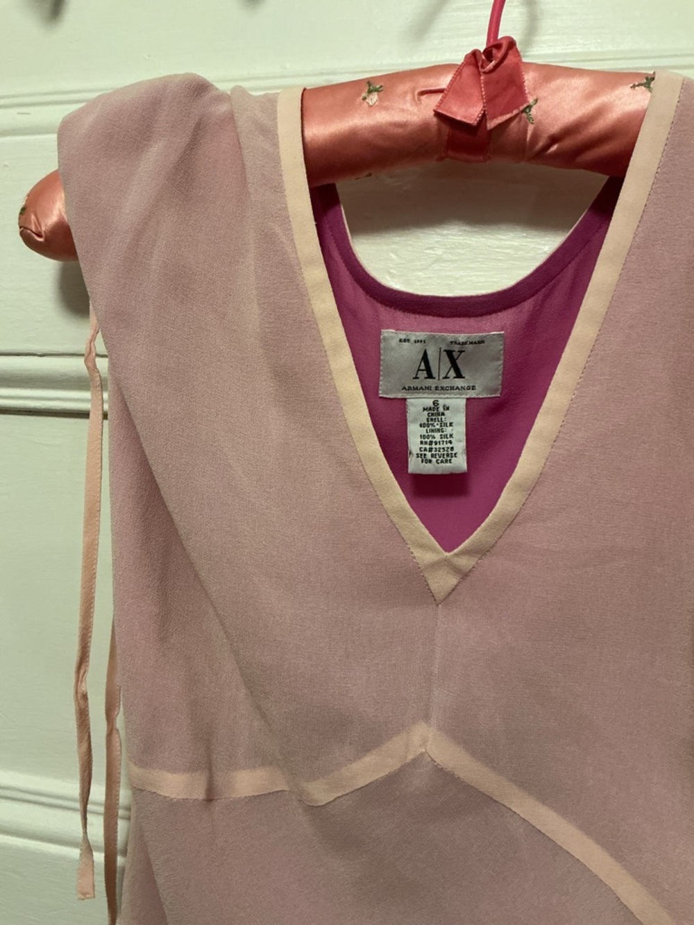 Vintage Armani Exchange 100% Silk Formal dress - Picture 14 of 16